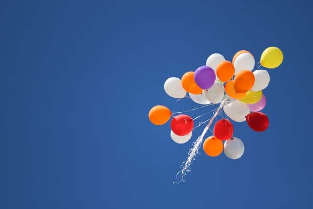 Balloons floating